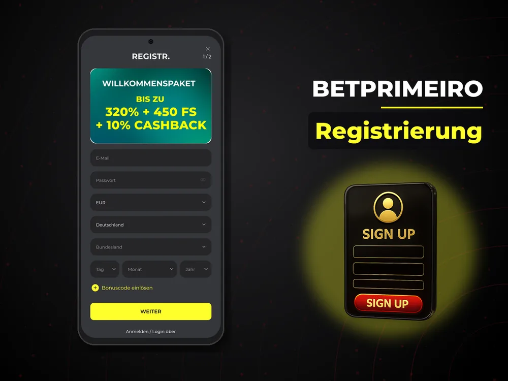 Betprimeiro - Registrierung