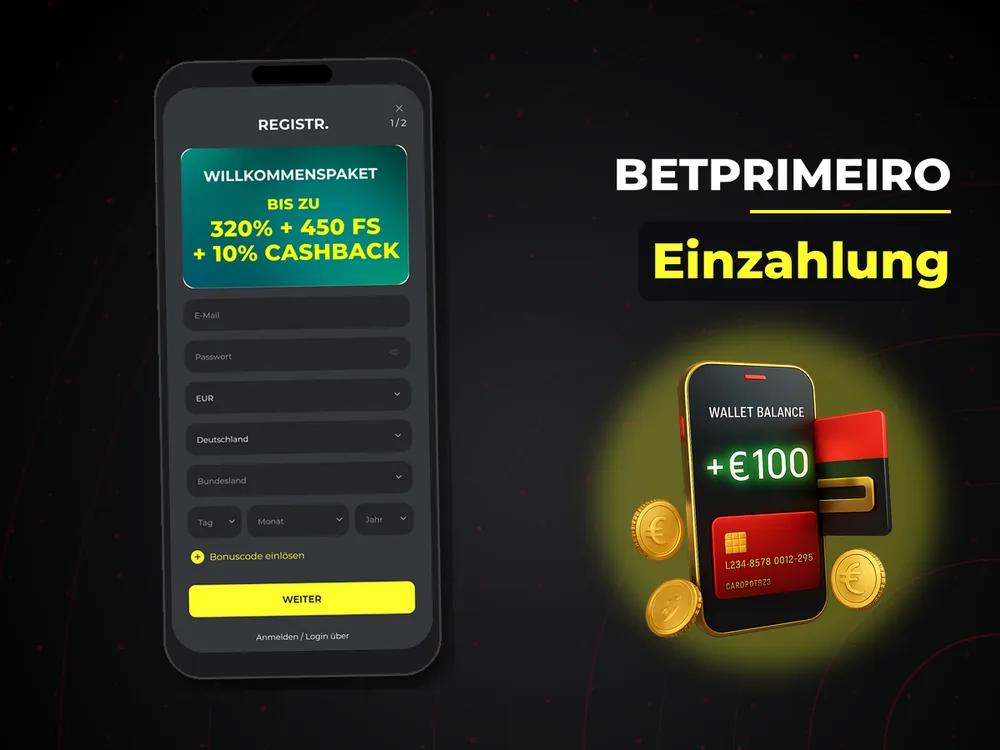 Betprimeiro - Einzahlung