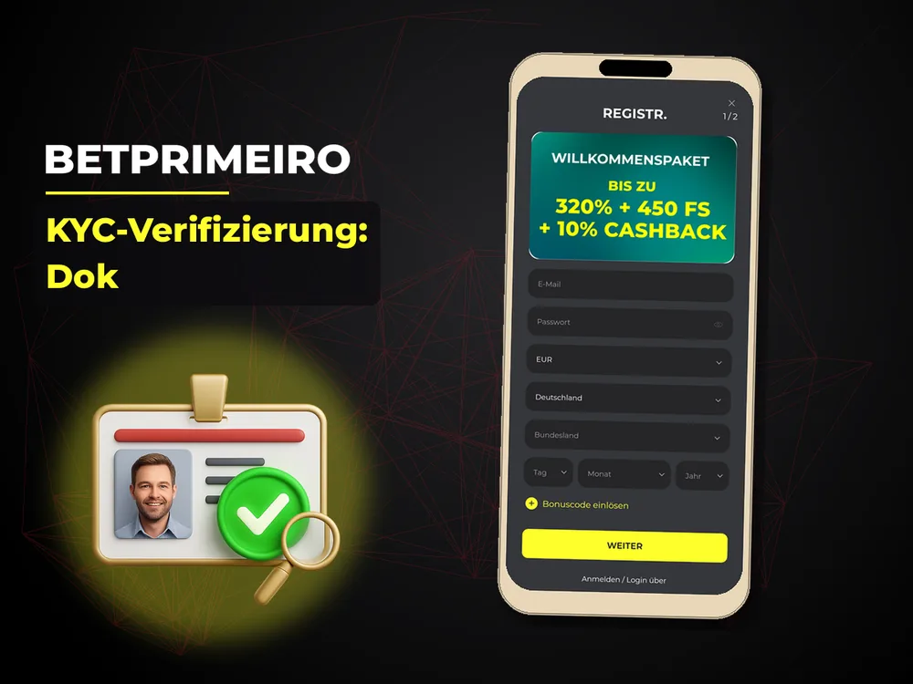Betprimeiro - KYC-Verifizierung: Dok