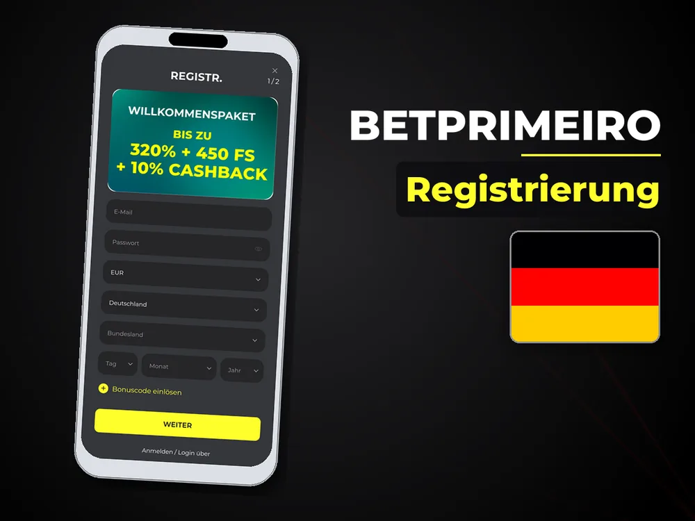 Betprimeiro - Registrierung