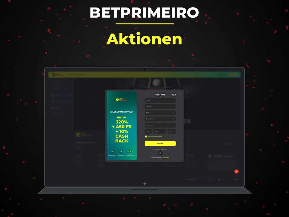Betprimeiro - Aktionen